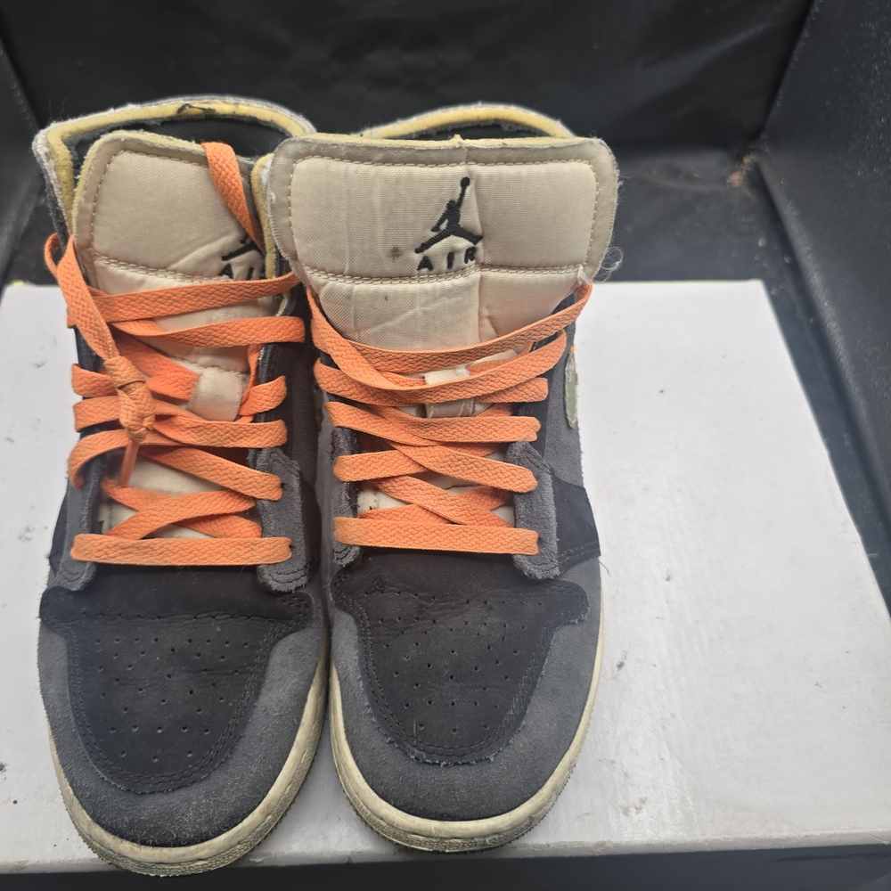 Jordan Sneakers with Bright Orange Accents